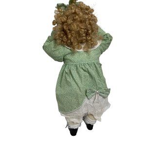 Vintage Little Girl Time Out Hide N Seek Doll w/ Blonde Curly Hair & Green Dress